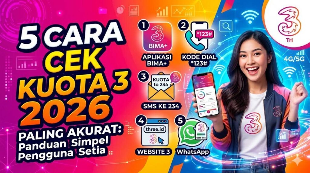 5 Cara Cek Kuota 3 2026 Paling Akurat_ Panduan Simpel Pengguna Setia