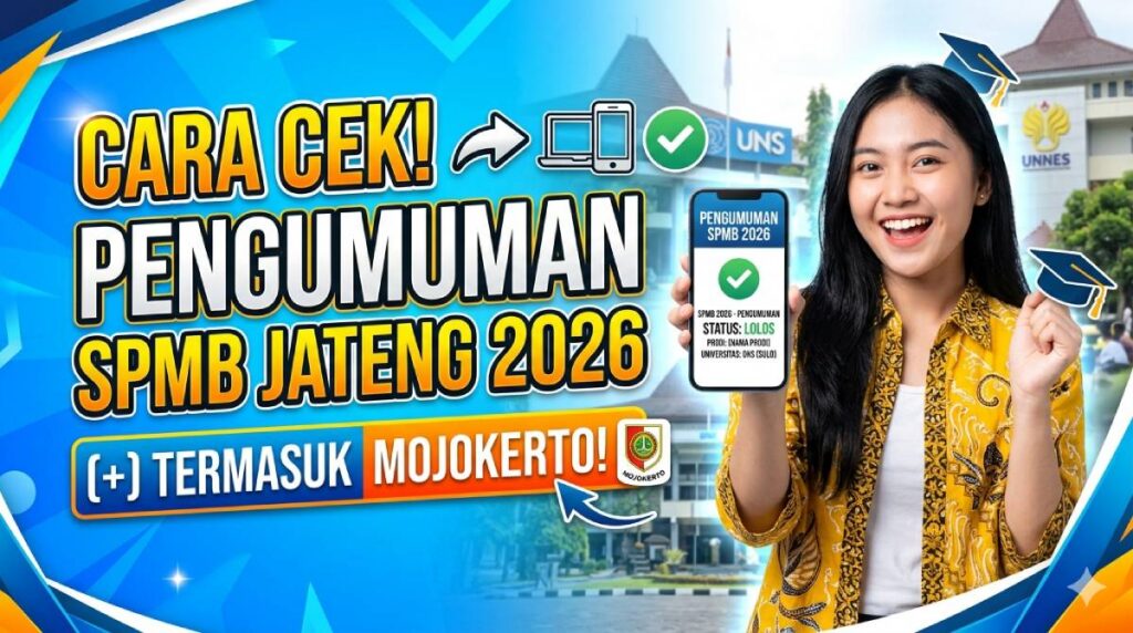 Cara Cek Pengumuman SPMB Jateng 2026 Termasuk Mojokerto