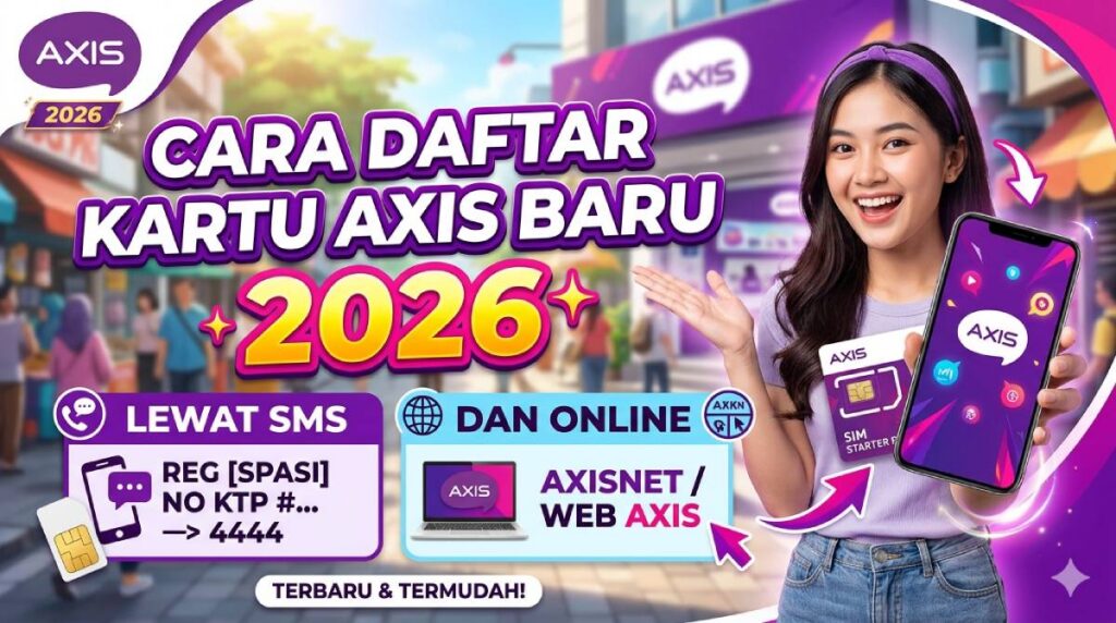 Cara Daftar Kartu AXIS Baru 2026 Lewat SMS dan Online Terbaru