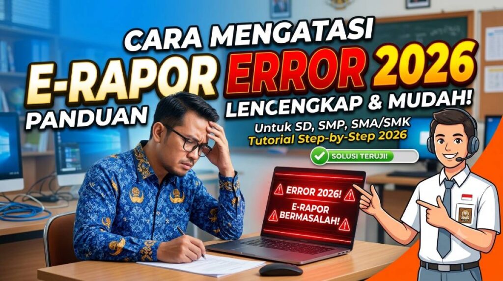 7 Cara Mengatasi E-Rapor Error 2026 Dijamin Berhasil 100%