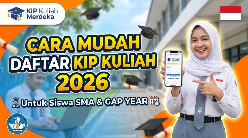 Cara Mudah Daftar KIP Kuliah 2026 untuk Siswa SMA dan Gap Year