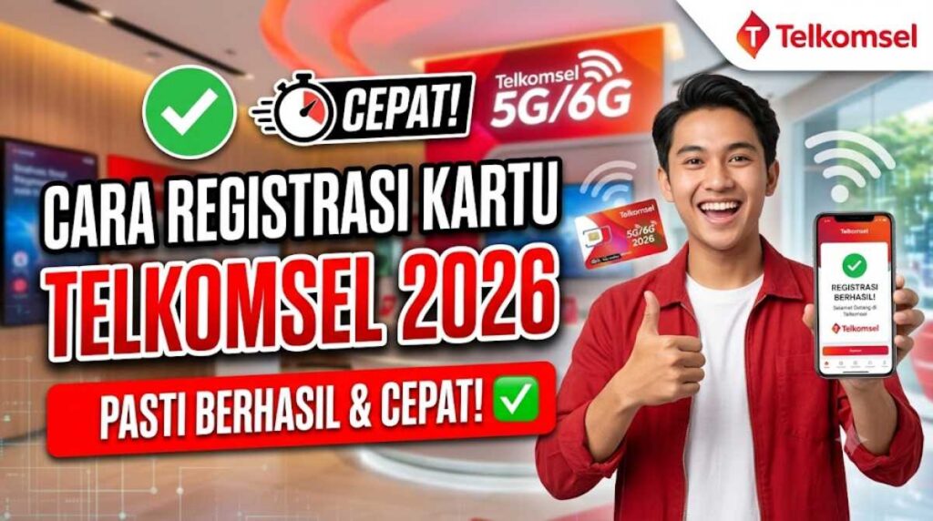 Cara Registrasi Kartu Telkomsel Terbaru 2026 Pasti Berhasil dan Cepat