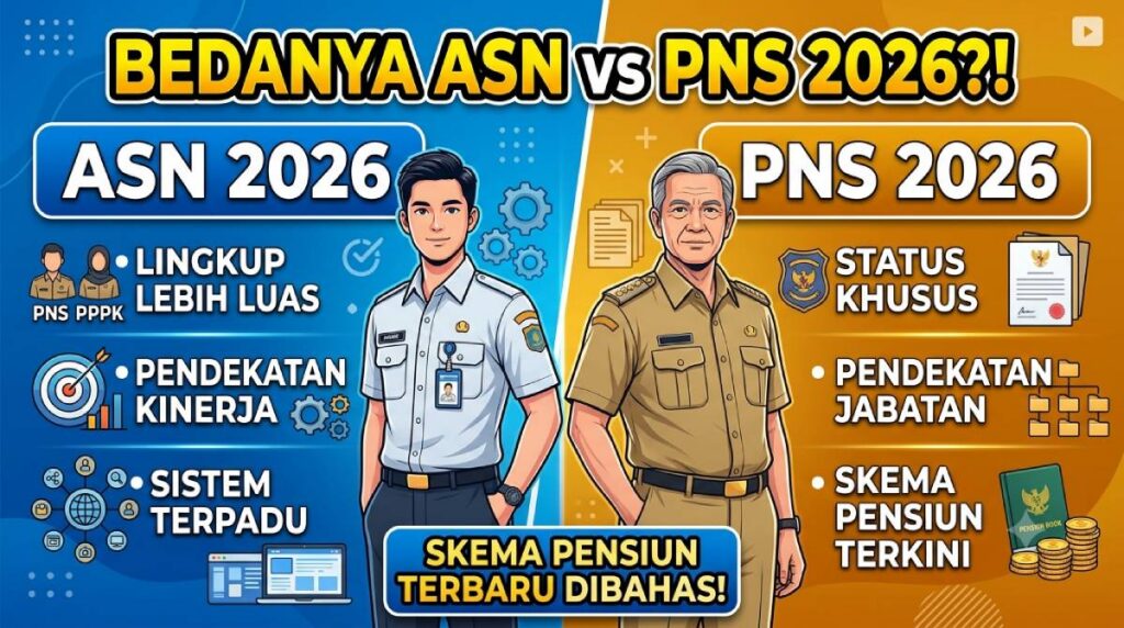 Rincian Perbedaan ASN dan PNS 2026 Beserta Skema Pensiun Terbaru