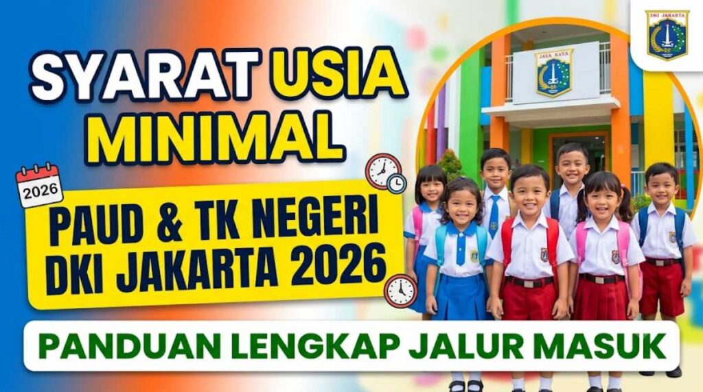 Syarat Usia Minimal SPMB PAUD dan TK Negeri DKI Jakarta 2026: Panduan Lengkap Jalur Masuk